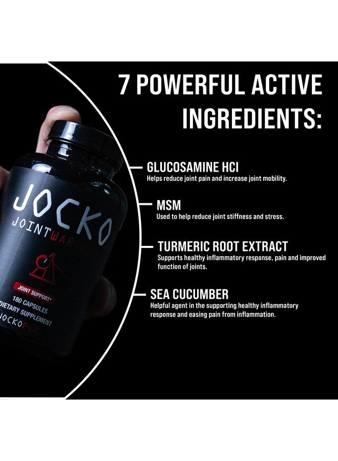 Jocko Fuel Joint Support Supplement - Glucosamine MSM for Joint Pain, Mobility, & Flexibility w/Turmeric & Boswellia (180 Capsules) - Image 4