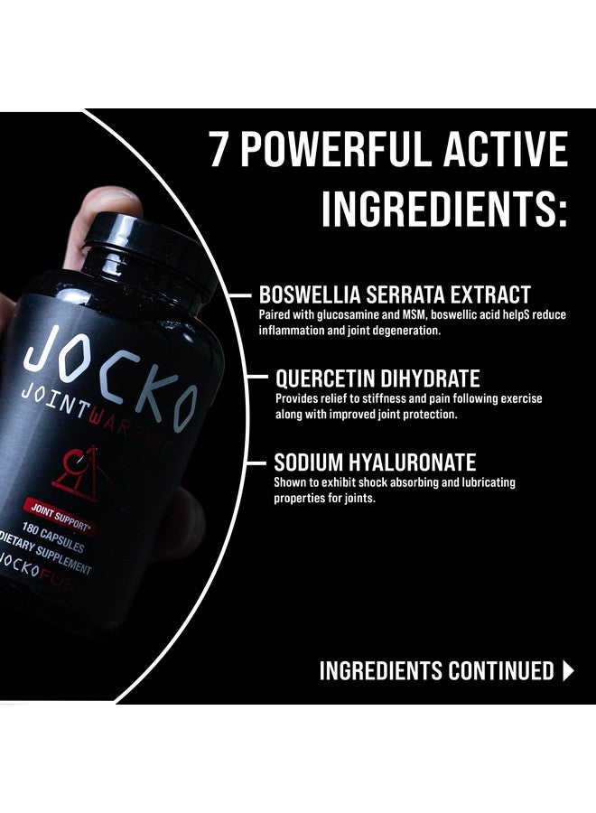 Jocko Fuel Joint Support Supplement - Glucosamine MSM for Joint Pain, Mobility, & Flexibility w/Turmeric & Boswellia (180 Capsules) - Image 5