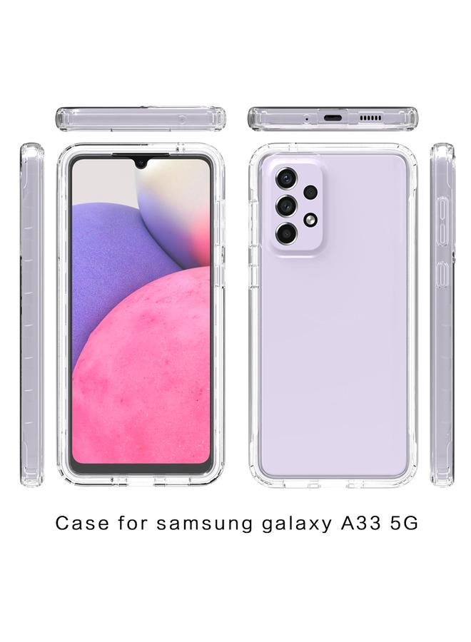 اس-توب جراب لهاتف Samsung Galaxy A33 5G، جراب كامل الجسم مقاوم للصدمات، شفاف متدرج الألوان - Image 2