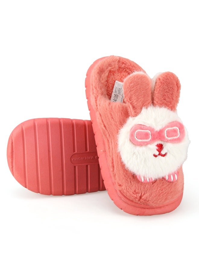 Lucky Kids Cartoon Slippers for Kids, Funny Animal House Shoes with Non-Slip Sole, Cozy Plush Indoor Comfort Footwear for Boys and Girls - Image 1