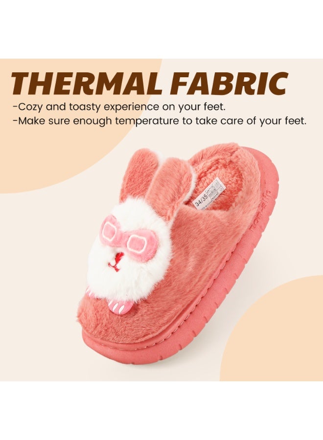 Lucky Kids Cartoon Slippers for Kids, Funny Animal House Shoes with Non-Slip Sole, Cozy Plush Indoor Comfort Footwear for Boys and Girls - Image 2