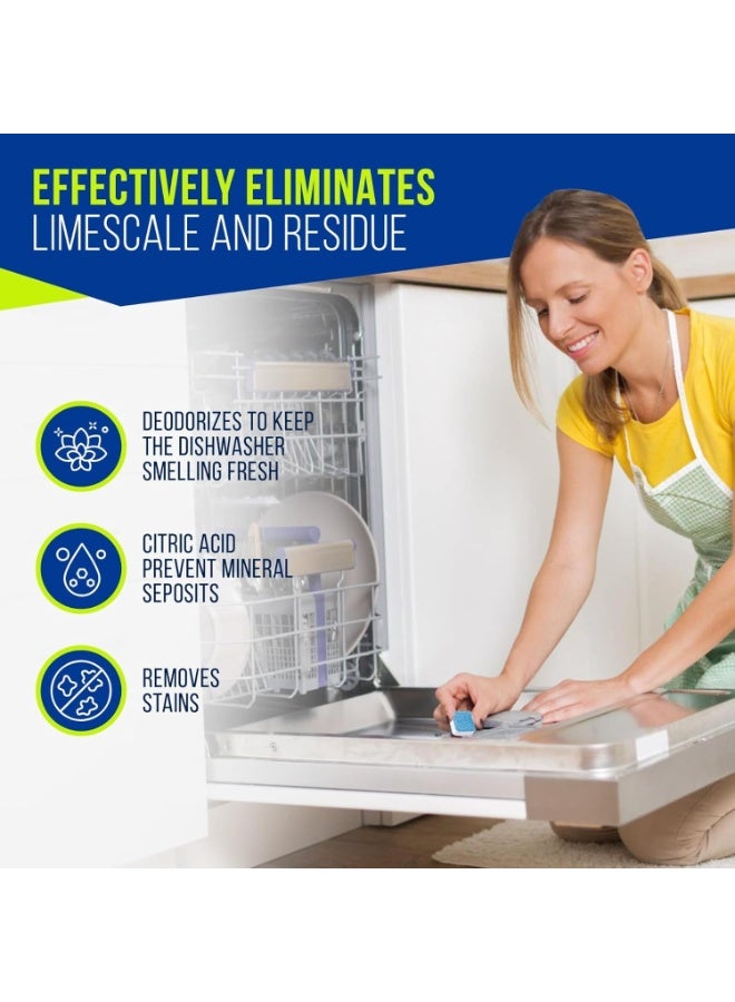 Dishwasher Cleaner and Deodorizer Tablets 12-Pack, Deep Cleaning Descaler for Dishwasher Machine, Heavy Duty, Septic Safe, Removes Grease u0026 Build-ups(No Scent) - Image 5
