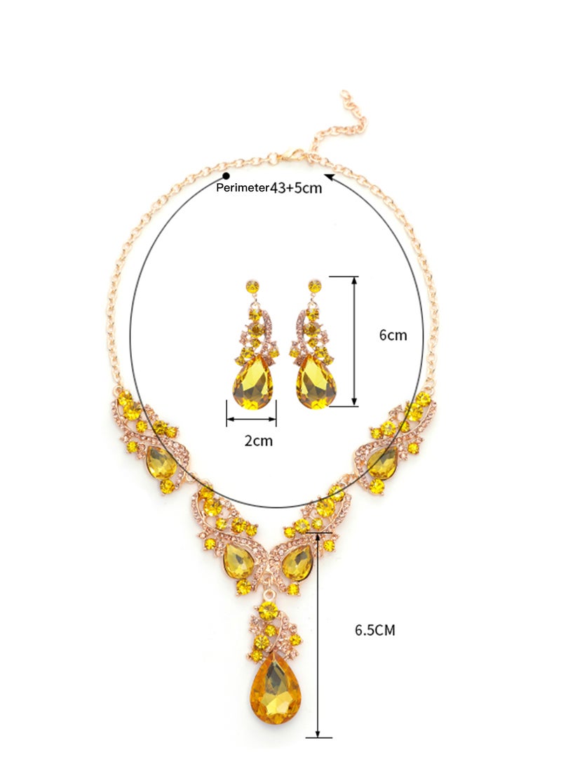 Sharpdo 2-Piece Elegant Retro Necklace and Earrings Set - Image 5