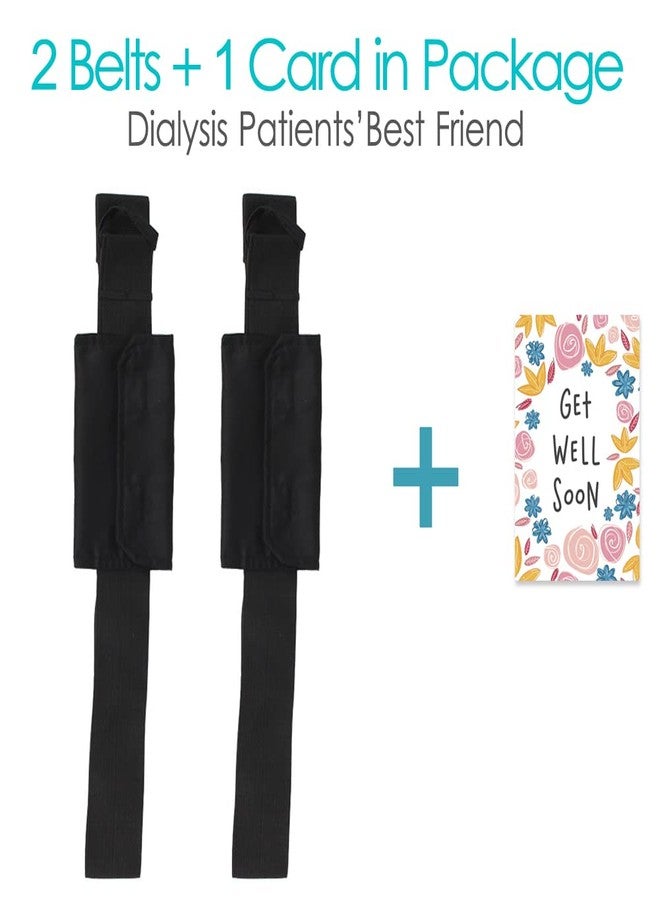 DiaBelt [2 Pack] Feeding Tube Belt Peg Holder PD Catheter G-Tube J Feeding Tube Peritoneal Dialysis Accessories for Stomach Women Men Adults Adults Black - Image 2