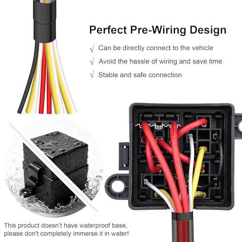 Weasch 12V 3 Way Pre-Wired Fuse Relay Box, 3 Relays and 3 ATC/ATO Blade Fuses, 4-Pin 40A Relay Block and Kit, for Cars Truck Jeep - Image 3