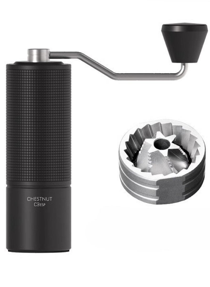 TIMEMORE Chestnut C3 ESP Hand Coffee Grinder, Manual Coffee Hand Grinder Capacity 25g with CNC Stainless Steel Conical Burr, Internal Adjustable Setting, Double Bearing Positioning for Travel, Camping (Black) - Image 2