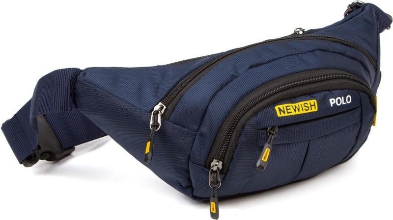 Newish Polo Men's Navy Blue Impertex Fabric Headphone Output Waist and Shoulder Bag newpolo201  - Image 2