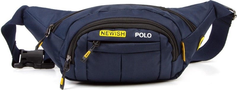 Newish Polo Men's Navy Blue Impertex Fabric Headphone Output Waist and Shoulder Bag newpolo201  - Image 1