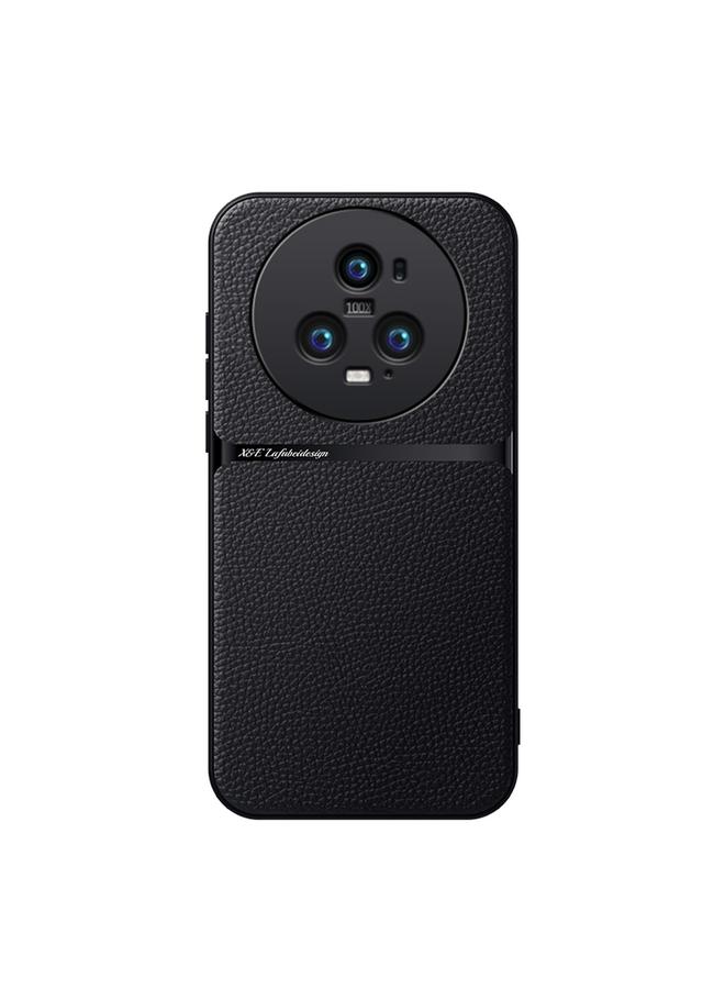 اس-توب جراب هاتف Honor Magic5 Pro مصنوع من جلد الليتشي المغناطيسي بتغطية كاملة ومضاد للصدمات - Image 1