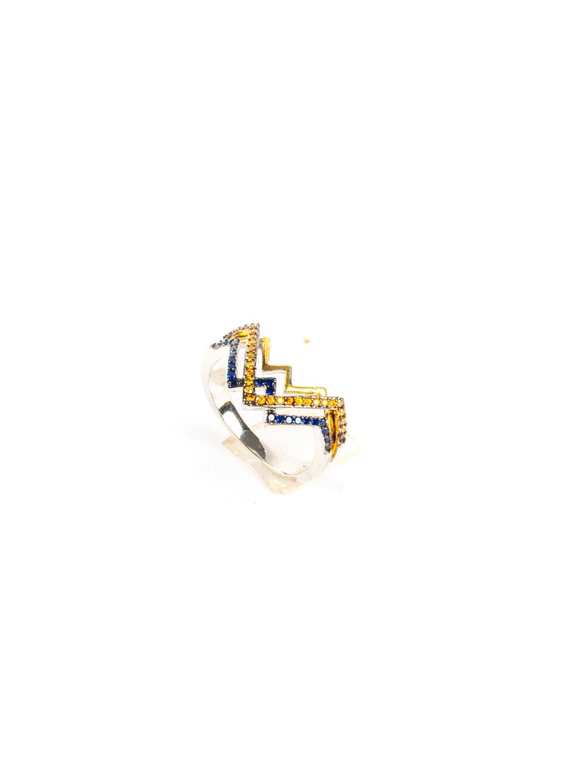 The Black Pearl Accessories - Platinum Ring Silver Zirconic Wonder Women Size 8 - Image 1