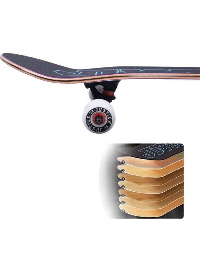 Justice Boiling Point Adult Youth Professional Skateboard For Men And Women Beginners, Double-Warped Skateboard For Commuting And Tricks, Weg Collaboration Edition - Image 3