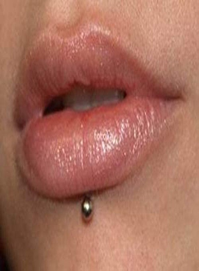Ervio Stud Lip Ring 2-Piece Stainless Steel Body Piercing Jewelry Set with 16g Labret Lip Ring Tragus Snakebite Monroe Triple Forward Helix Conch Medusa Lobe Studs - Image 2