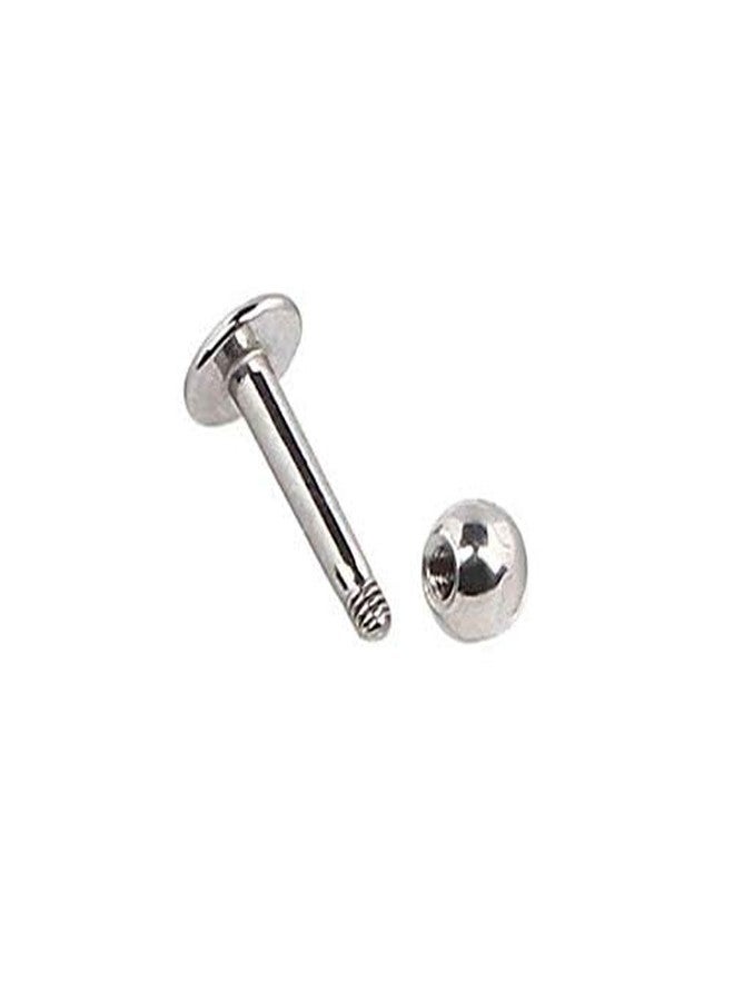 Ervio Stud Lip Ring 2-Piece Stainless Steel Body Piercing Jewelry Set with 16g Labret Lip Ring Tragus Snakebite Monroe Triple Forward Helix Conch Medusa Lobe Studs - Image 4