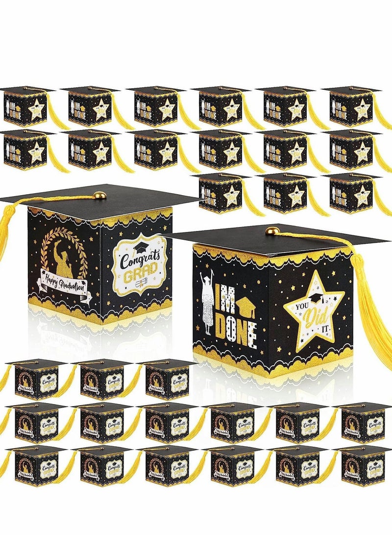 XiuWoo Graduation Candy Boxes, 30Pcs Congrats Grad Gift Boxes for Party Favors 2023 Supplies Decorations - Image 1