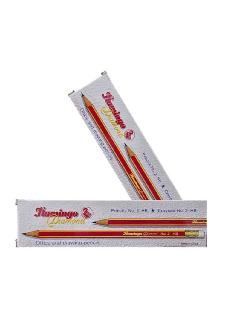 FLAMINGO PENCIL DIAMOND DRAWING  PACK OF 12  - Image 1