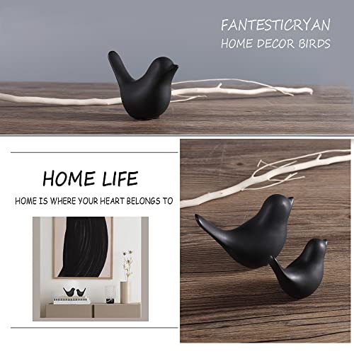 FANTESTICRYAN Small Animal Statues Home Decor Modern Style Black Decorative Ornaments for Living Room, Bedroom, Office Desktop, Cabinets… - Image 3