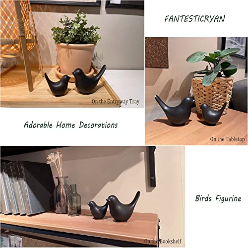 FANTESTICRYAN Small Animal Statues Home Decor Modern Style Black Decorative Ornaments for Living Room, Bedroom, Office Desktop, Cabinets… - Image 4