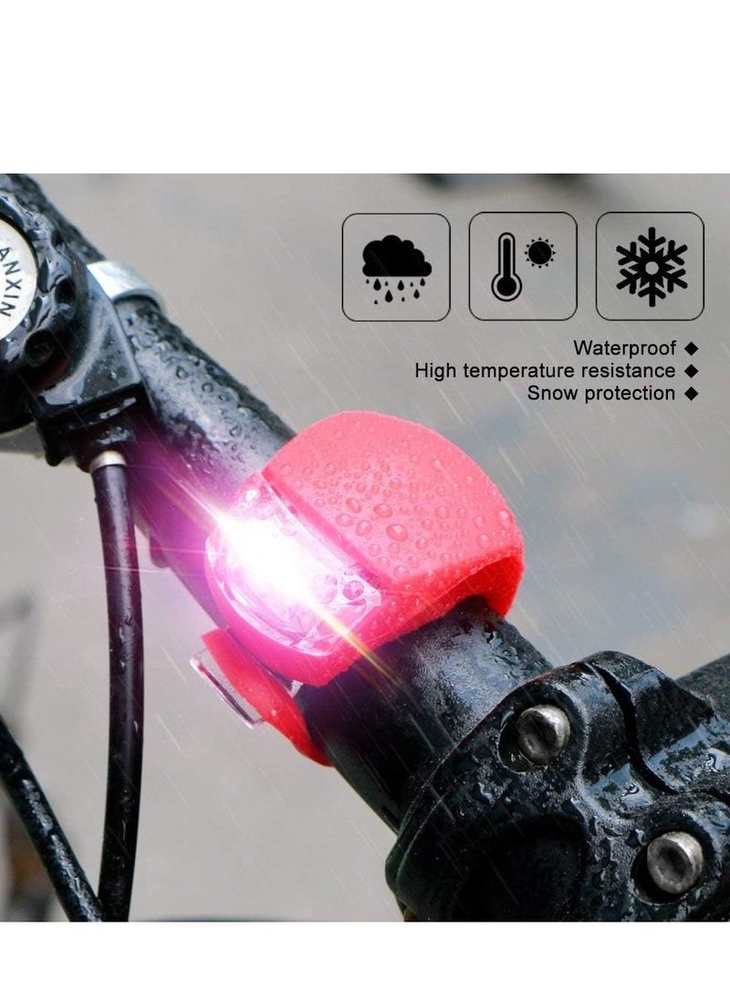 Y&D Bike Lights 6 LED Headlight Taillight Lamp Set Front and Rear Bicycle with Silicone Housing For Cycling Safety  - Image 4