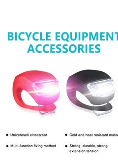 Y&D Bike Lights 6 LED Headlight Taillight Lamp Set Front and Rear Bicycle with Silicone Housing For Cycling Safety  - Image 2