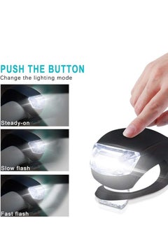 Y&D Bike Lights 6 LED Headlight Taillight Lamp Set Front and Rear Bicycle with Silicone Housing For Cycling Safety  - Image 3