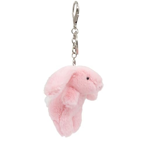 Spenlly Cute Bunny Bag Charm, Kawaii Bunny Keychain 3.5" Inch Mini Rabbit Purse Charm Decoration for Women Girls (Pink) - Image 4