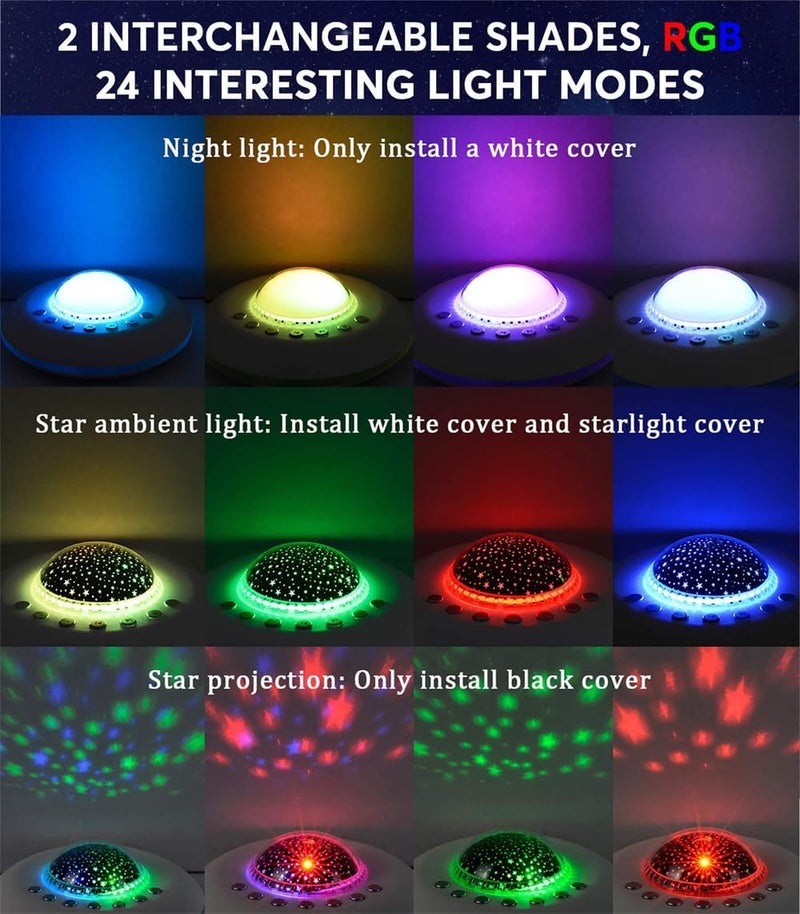 White Noise Machine for Kids, Sound Machine Baby with 7 Starry Ambient Night Light 28 Soothing Sounds Sleep Noise Machine Maker, for Kids Adults Bedside Travel Nursery - Image 5