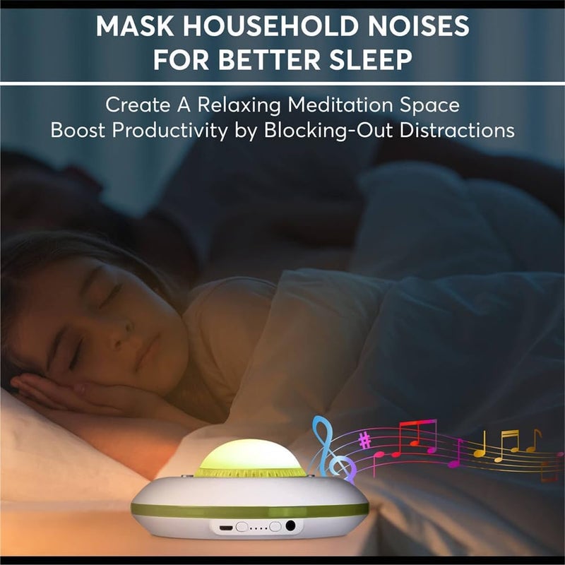 White Noise Machine for Kids, Sound Machine Baby with 7 Starry Ambient Night Light 28 Soothing Sounds Sleep Noise Machine Maker, for Kids Adults Bedside Travel Nursery - Image 4