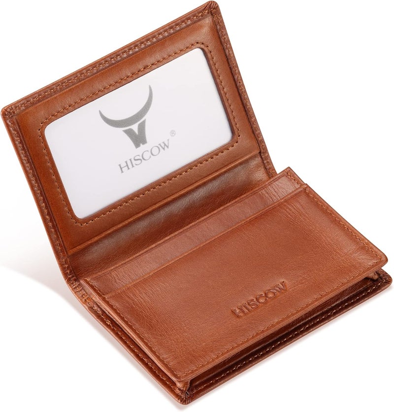 HISCOW Leather Business Card Case Holder for Men & Women, Italian Calfskin - Image 2