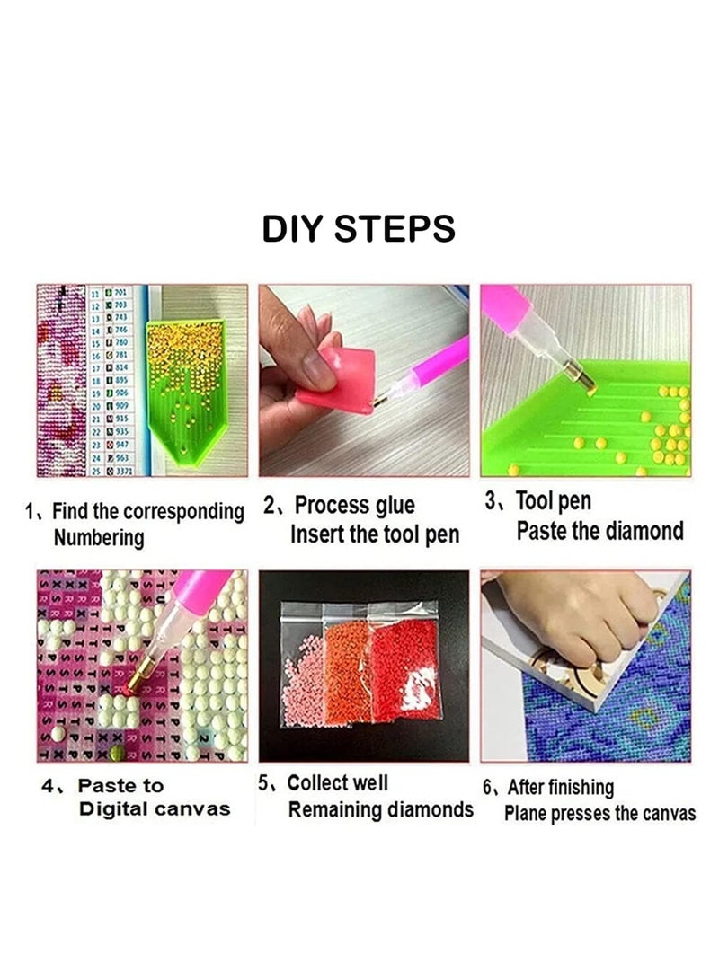 5D Flower Diamond Painting Art Kit for Adults & Beginners, DIY Full Drill Crystal Rhinestone Embroidery for Home Wall Decor, 12 X 16 Inch - Image 5