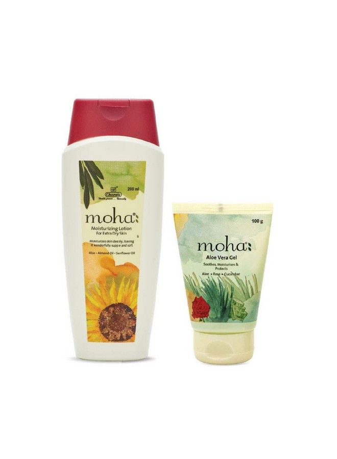 Moha: Moisturizing Lotion 200 Ml With Free Aloe Vera Gel 100 Ml (Combo Of 2) - Image 2