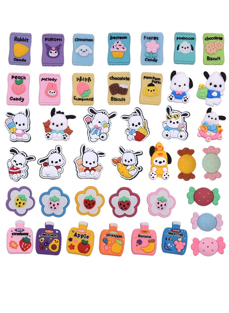KASTWAVE 41 Pcs Shoe Decoration Charms for Clogs Sandals, Lovely Sanrio Shoe Accessories Charms for Girls Party Favors Gifts - Image 1
