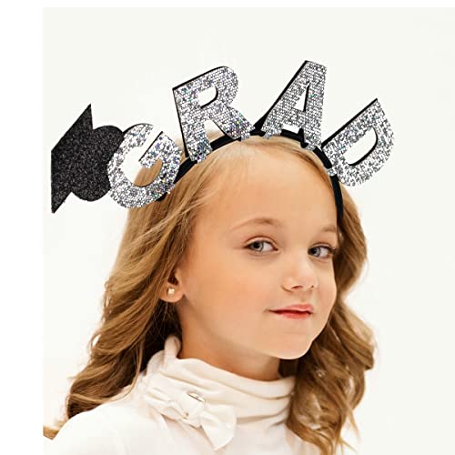 BinaryABC Grad Headband Hair Hoop,Graduation Dress Up Costume Accessory Party Favor,Graduation Decorations Supplies(Black) - Image 5