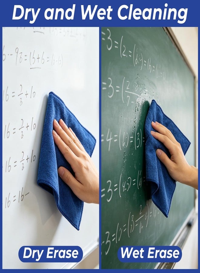 STARVAST 25 Pcs Magnetic Microfiber Cleaning Cloth, Dry Erase Eraser Cleaner, Blue 10 x 10 in Microfiber Dry Erase Cloth Set for Classroom, Office, Home Boards, Reusable Washable Supplies - Image 4