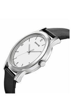 Sonata Sonata Quartz Analog White Dial Leather Strap Watch for Men  - Image 3