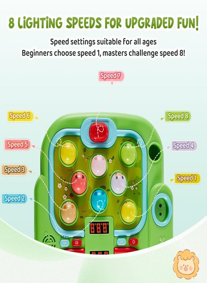 YOHOOLYO Whack A Mole Game for Toddlers, Interactive Pounding Toy for 3 Year Old Boys and Girls, Educational Whack Mole Game for Kids with Sound and Light, Gifts for Ages 3+, 2 Hammers & 5 Modes - Image 2
