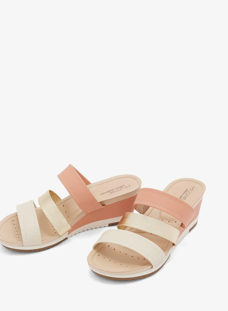 Modare Peach Wedge Sandals for Women – Stylish Wedge Heel Sandals for Girls & Daily Wear for Women | Best Price UAE
