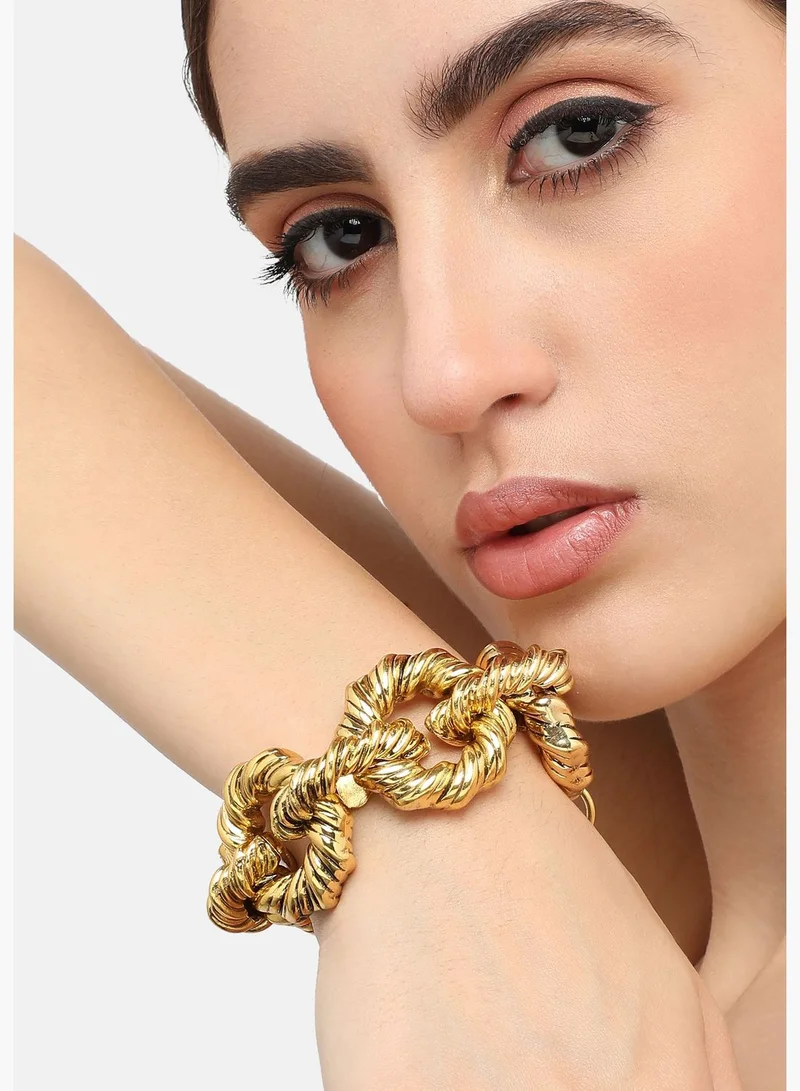 SOHI Gold Plated Designer Casual Bracelet For Women