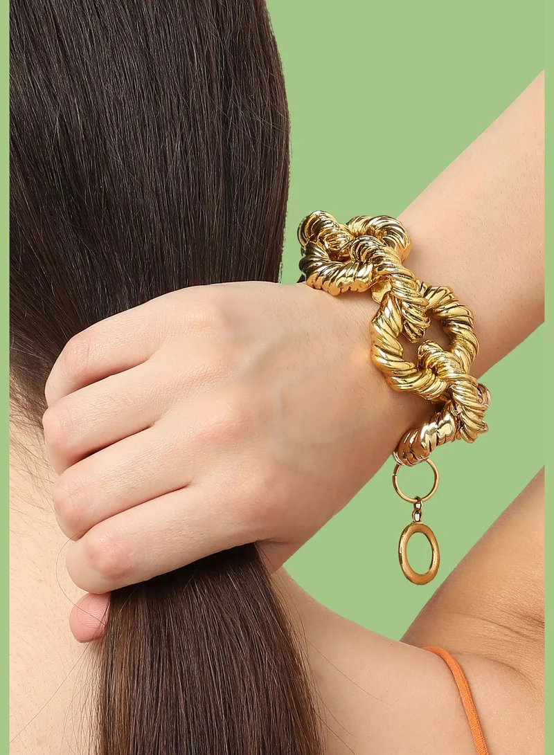 SOHI Gold Plated Designer Casual Bracelet For Women