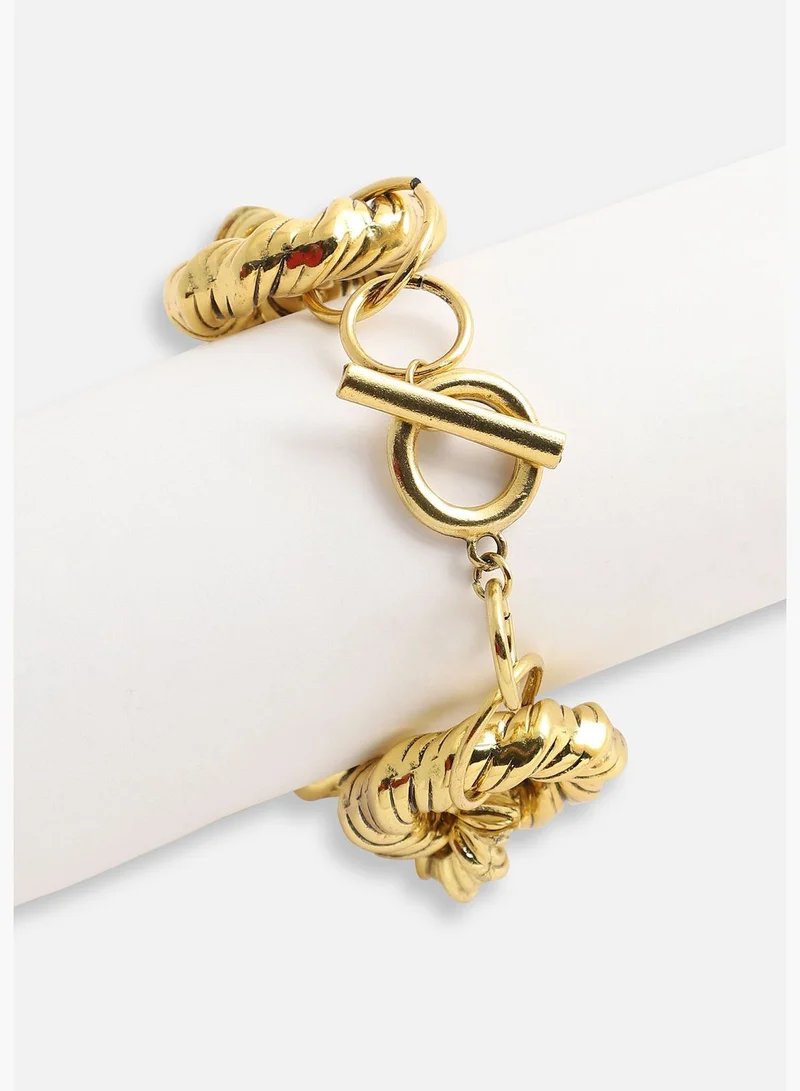 SOHI Gold Plated Designer Casual Bracelet For Women