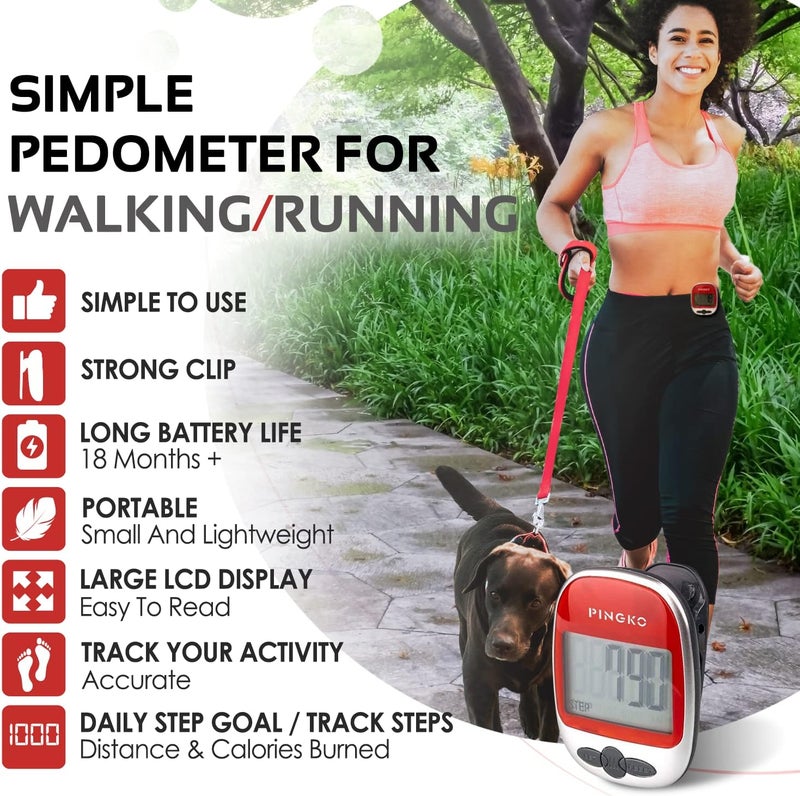 PINGKO Outdoor Multi-Function Portable Sport Pedometer Step/Distance/Calories/Counter - Image 1