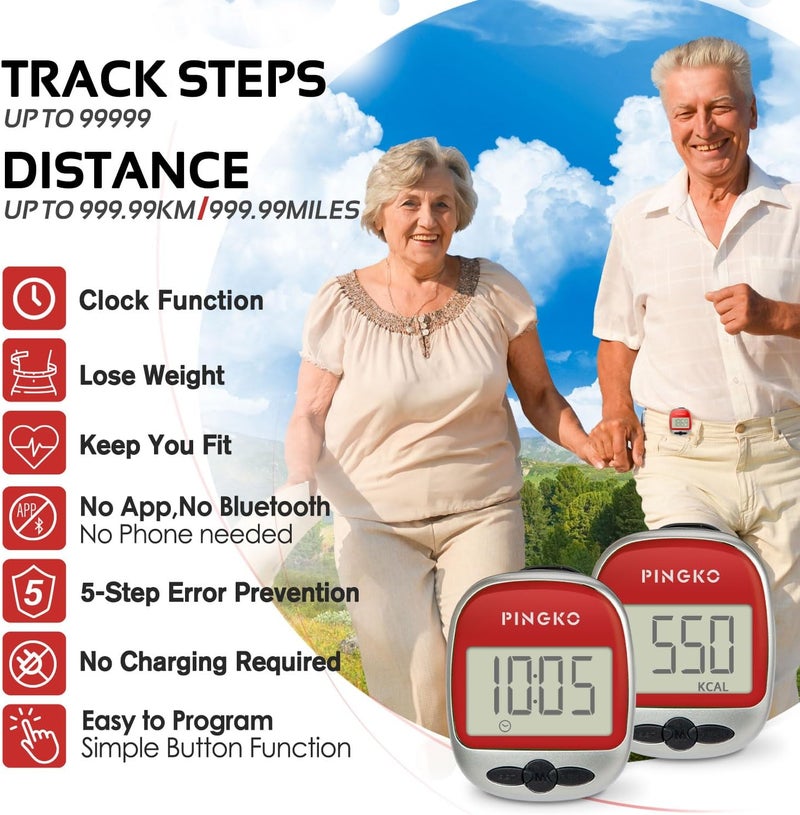 PINGKO Outdoor Multi-Function Portable Sport Pedometer Step/Distance/Calories/Counter - Image 2