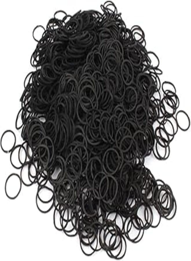 YEEPSYS Baby Hair Ties, 1000 pcs Toddler Elastic Hair Bands for Girls and Kids, Multicolor Small Seamless Hair Bands Elastic Ponytail Holders (1000 Pcs, Black)