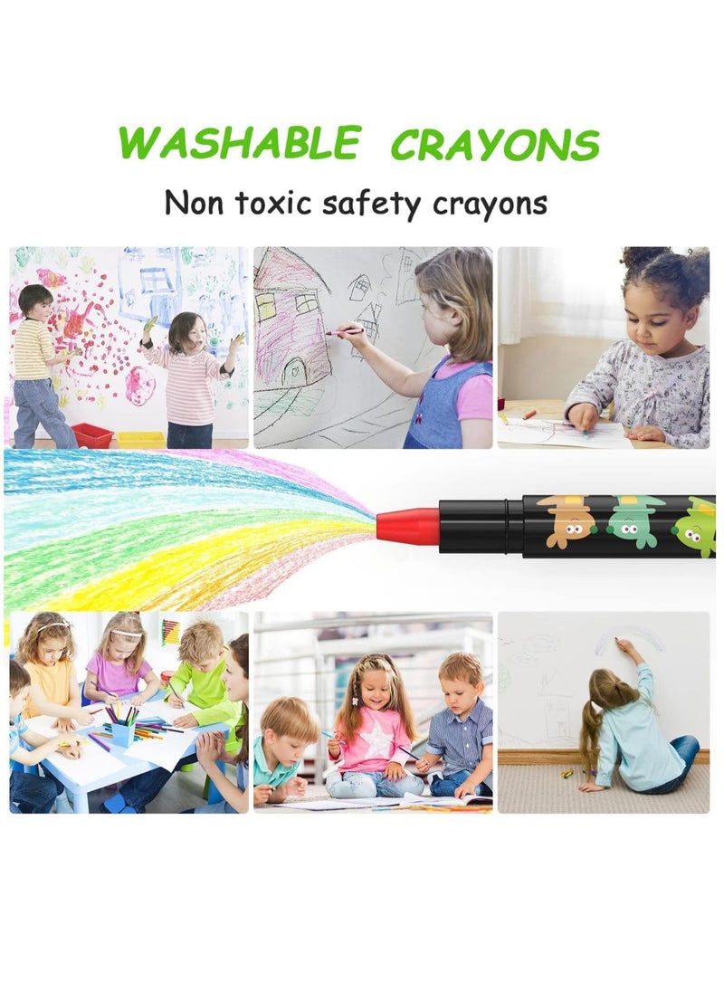 Crayons for Toddlers, Twistable Washable Crayons, Palm Grip Silky Large Crayons for Babies and Kids 3+, 12 Colors Coloring Art Supplies, Gift for Boys and Girls Back to School - Image 3