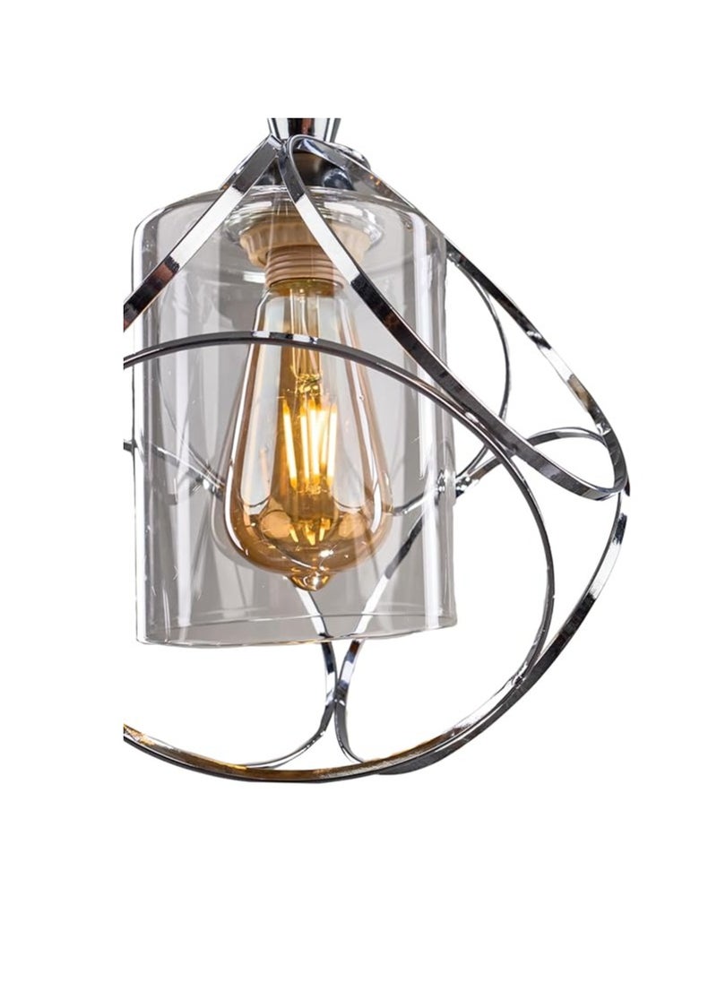 High Quality, Three Bubbles Modern Ceiling Lamp, For Living Room, Bedroom, Or Hall - Silver  - Image 2
