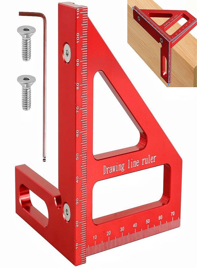 Sunkizzrs® Aluminum Alloy 3D Multifunctional Woodworking Ruler —Adjustable Angle Precision Miter Square Measuring Tool —Professional Triangle Ruler for Carpentry, DIY & Construction (45°/90°) - Image 1