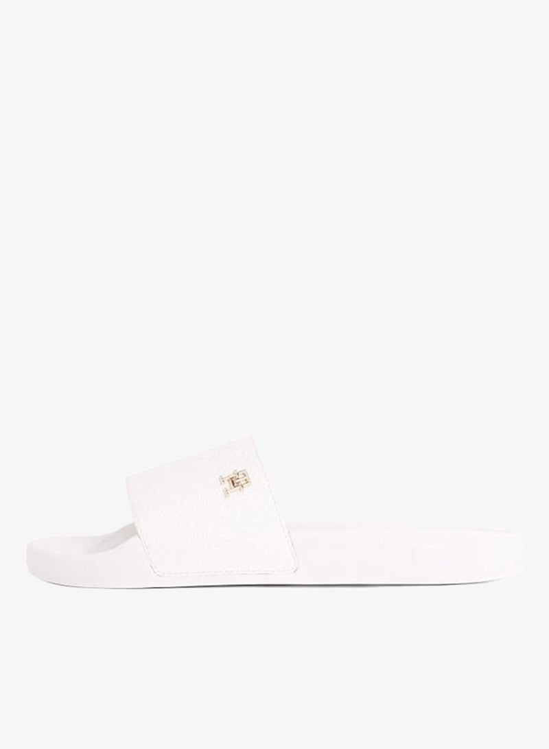 TOMMY HILFIGER Embossed Monogram Pool Slides - Image 2