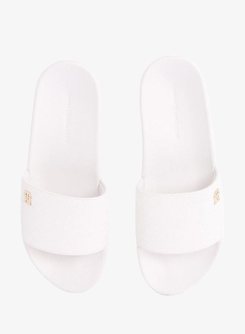 TOMMY HILFIGER Embossed Monogram Pool Slides - Image 5