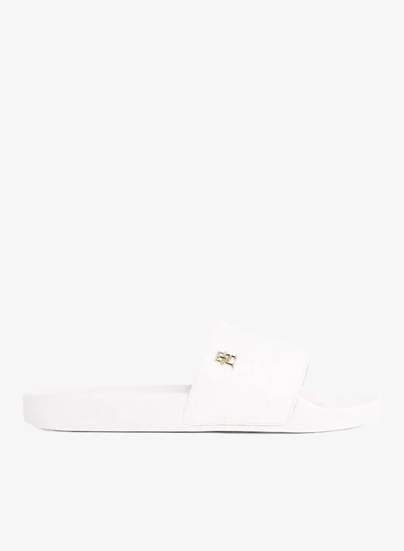 Embossed Monogram Pool Slides