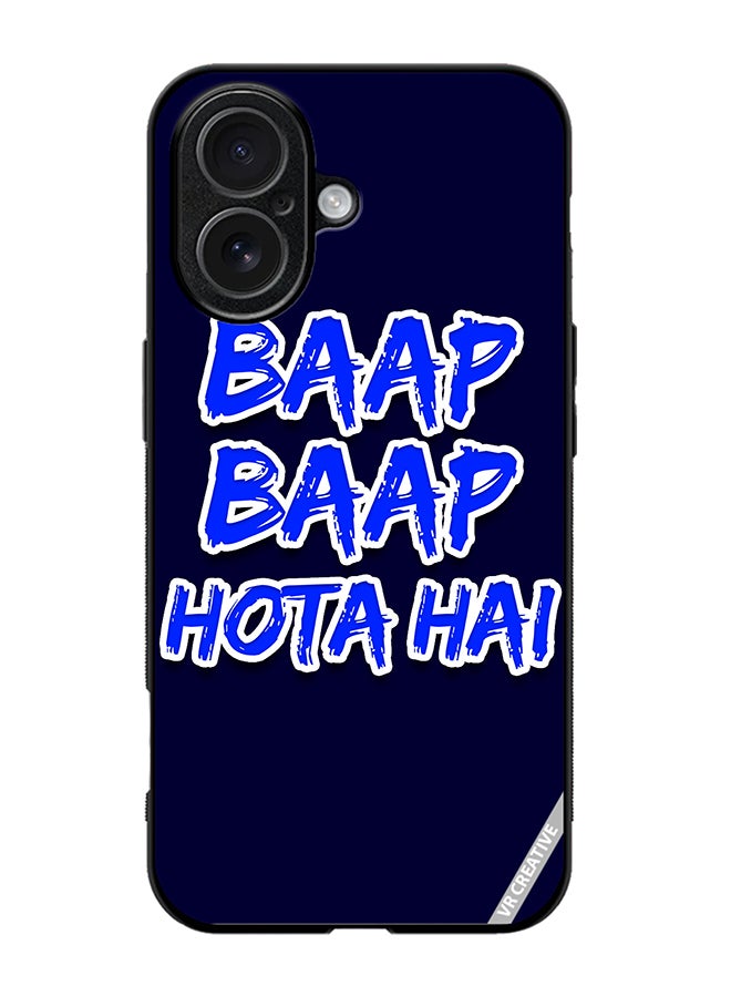 Protective Case Cover For Apple iPhone 17 Baap Baap Hota Hai Hindi Meme Quote Design Multicolour
