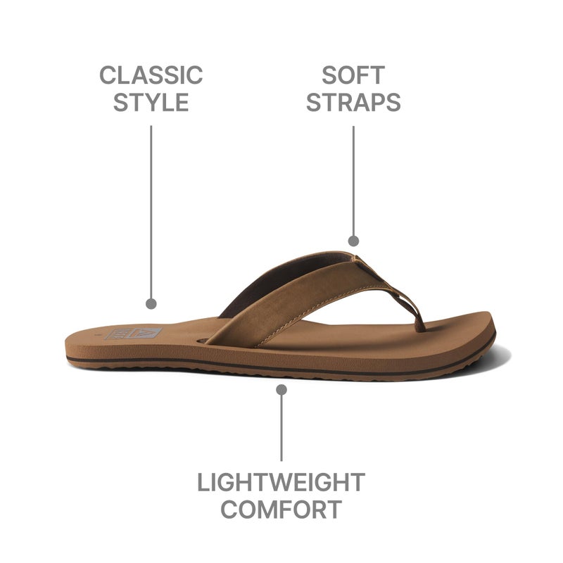REEF Twinpin Mens Beach Flip Flop, Soft Cushion Footbed, Water Friendly, Sandstone, 12 - Image 5